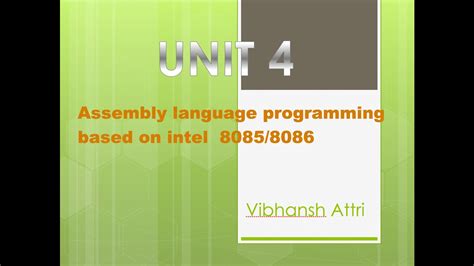 assembly 8086 tutorial|Introduction to Assembly Language Programming: 8085/8086 .